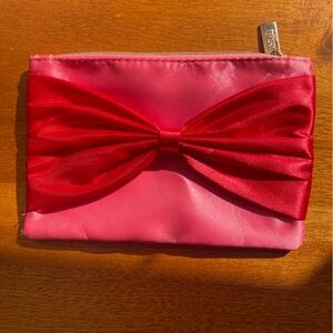 IPSY - Pink and Red with Satin Bow Glam Bag